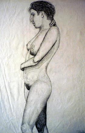 Primo nudo corso - matita su foglio carta